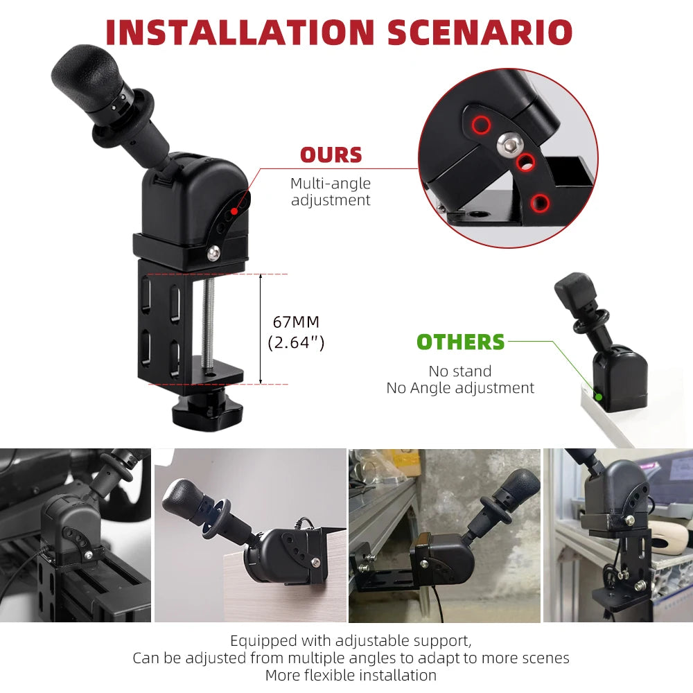 RASTP-New USB SIM Handbrake with Mounting Clip ETS2 American and European PC Racing Game Simulator Air Brake for G20 G27 G29